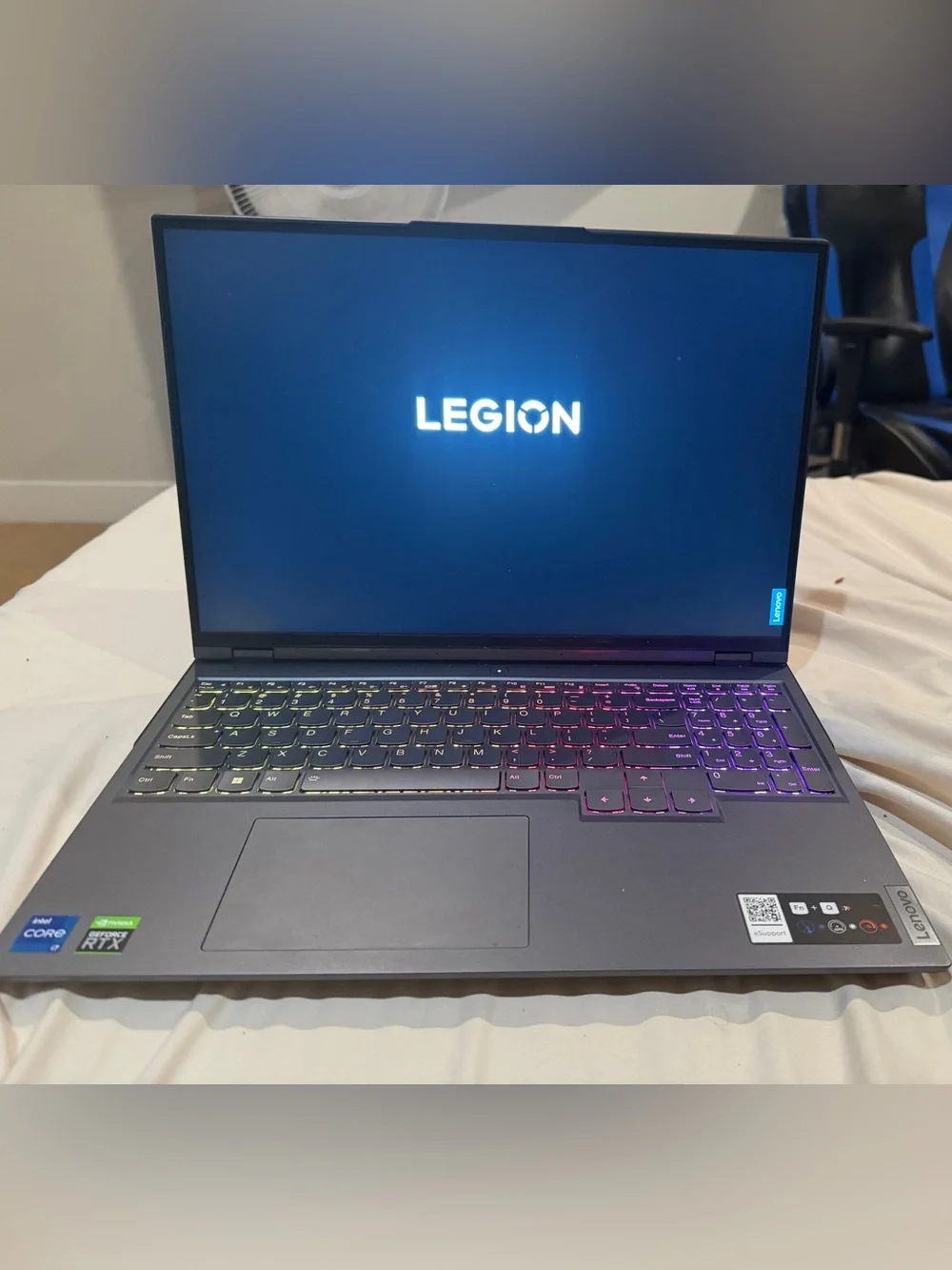 Lenovo Legion Laptop - Black with RGB Keyboard Lighting